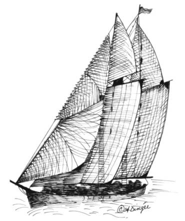 “Gaff rigged sailboat“